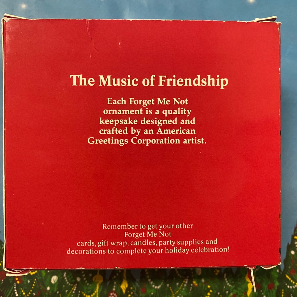 Vintage 1980’s 🎄 American Greetings 🎄The Music of Friendship Mouse Ornament - Picture 5 of 6